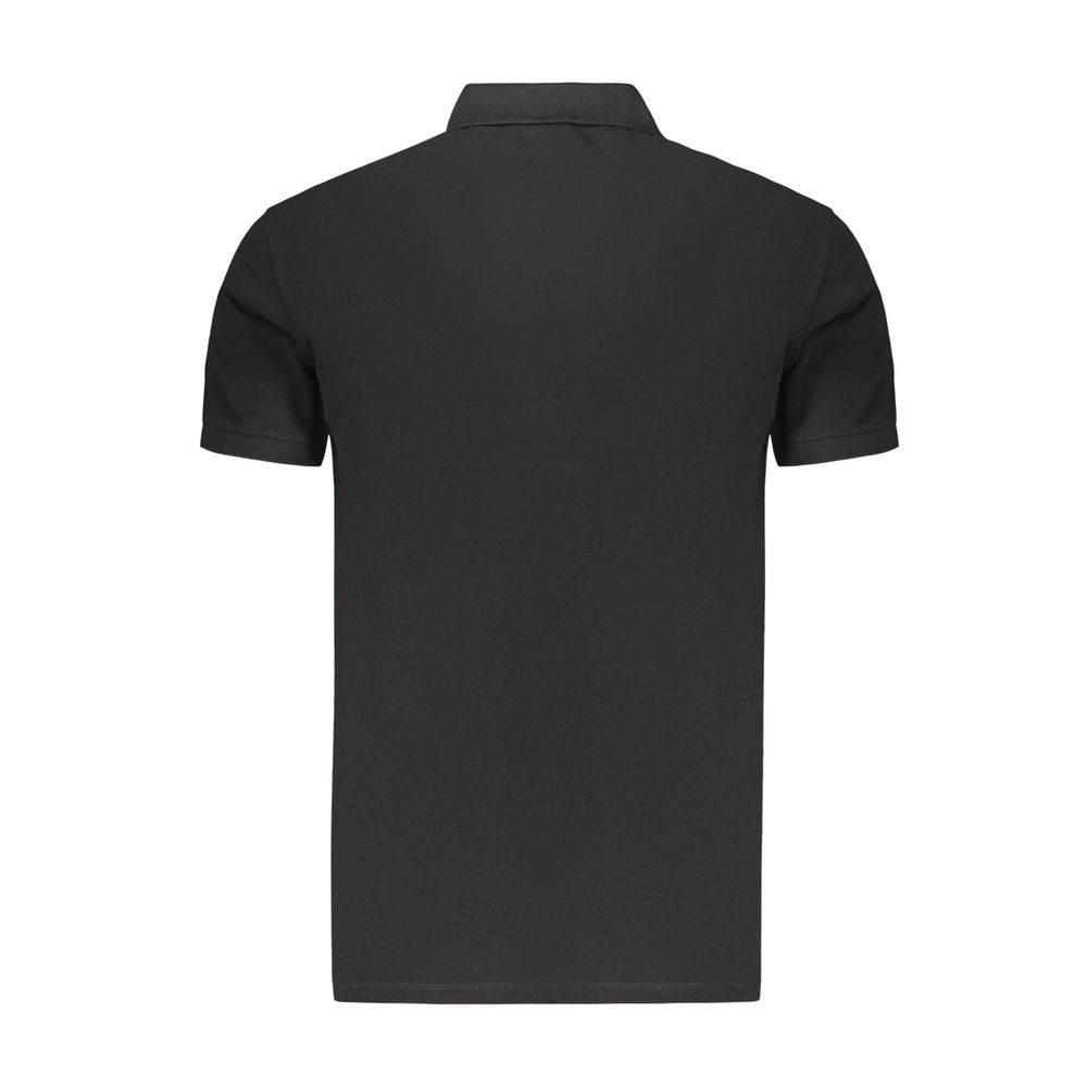 Black Cotton Mens Polo