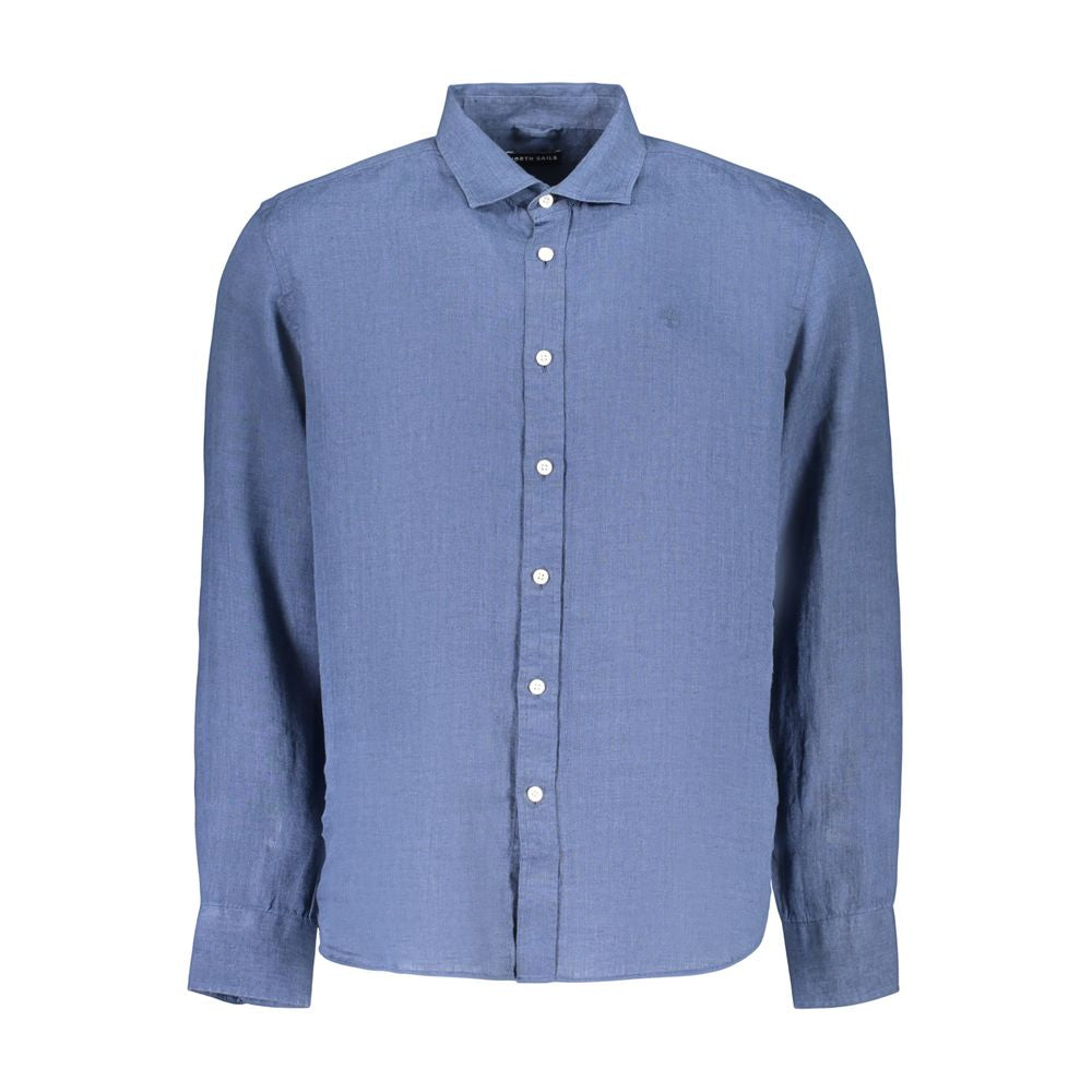 Blue Linen Men's Shirt