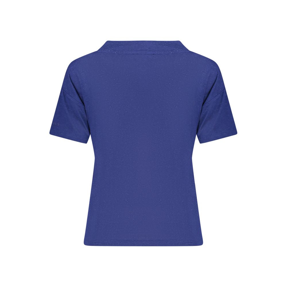Blue Viscose Woman T-Shirt