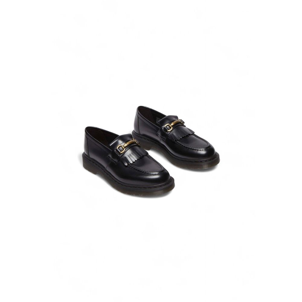 Black Leather Slip-On Loafers