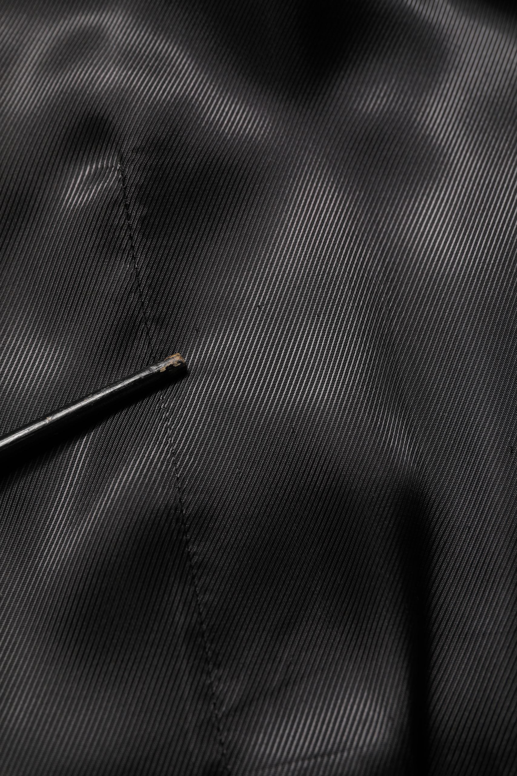 Black Wool Single Breasted Waistcoat Vest