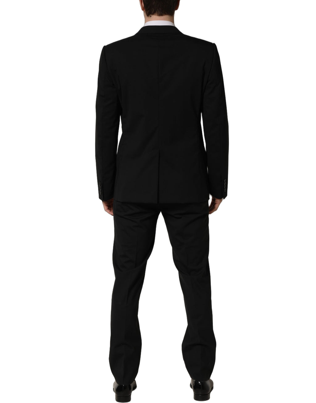 Black Wool Slim Fit Formal 2 Piece Men Suit