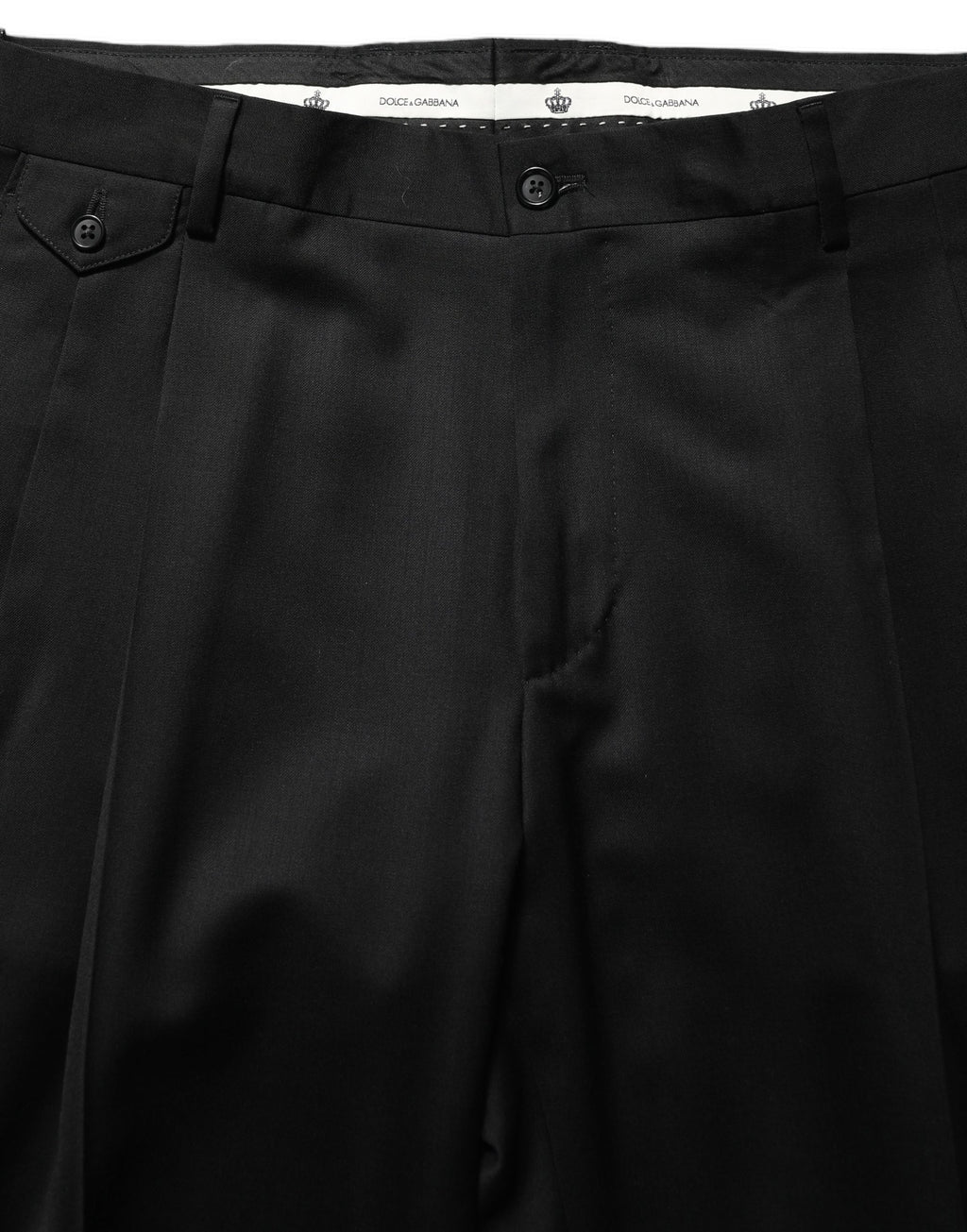 Black Wool Tapered Leg Men Dress Trouser Pants