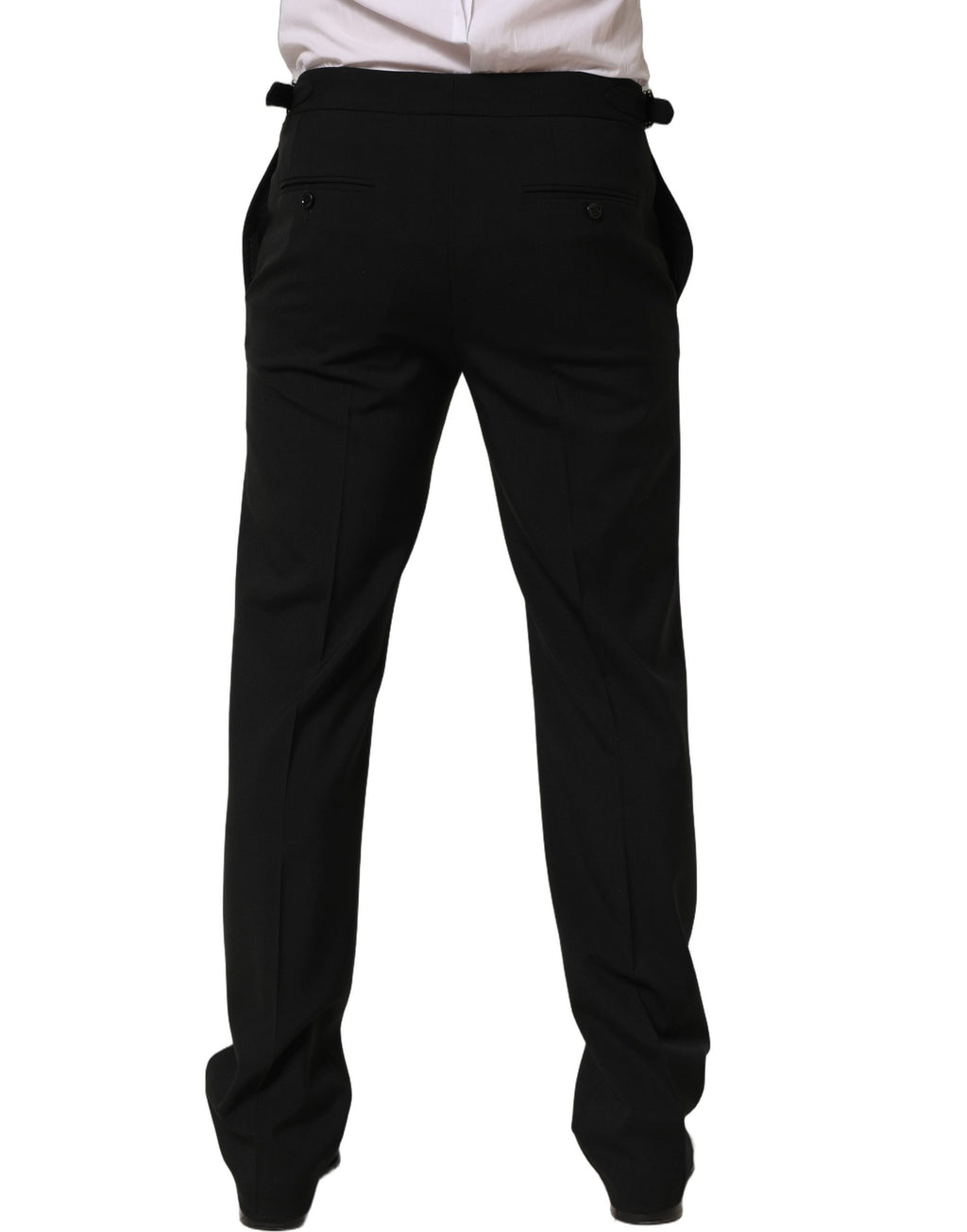 Black Tapered Leg Men Dress Trouser Pants