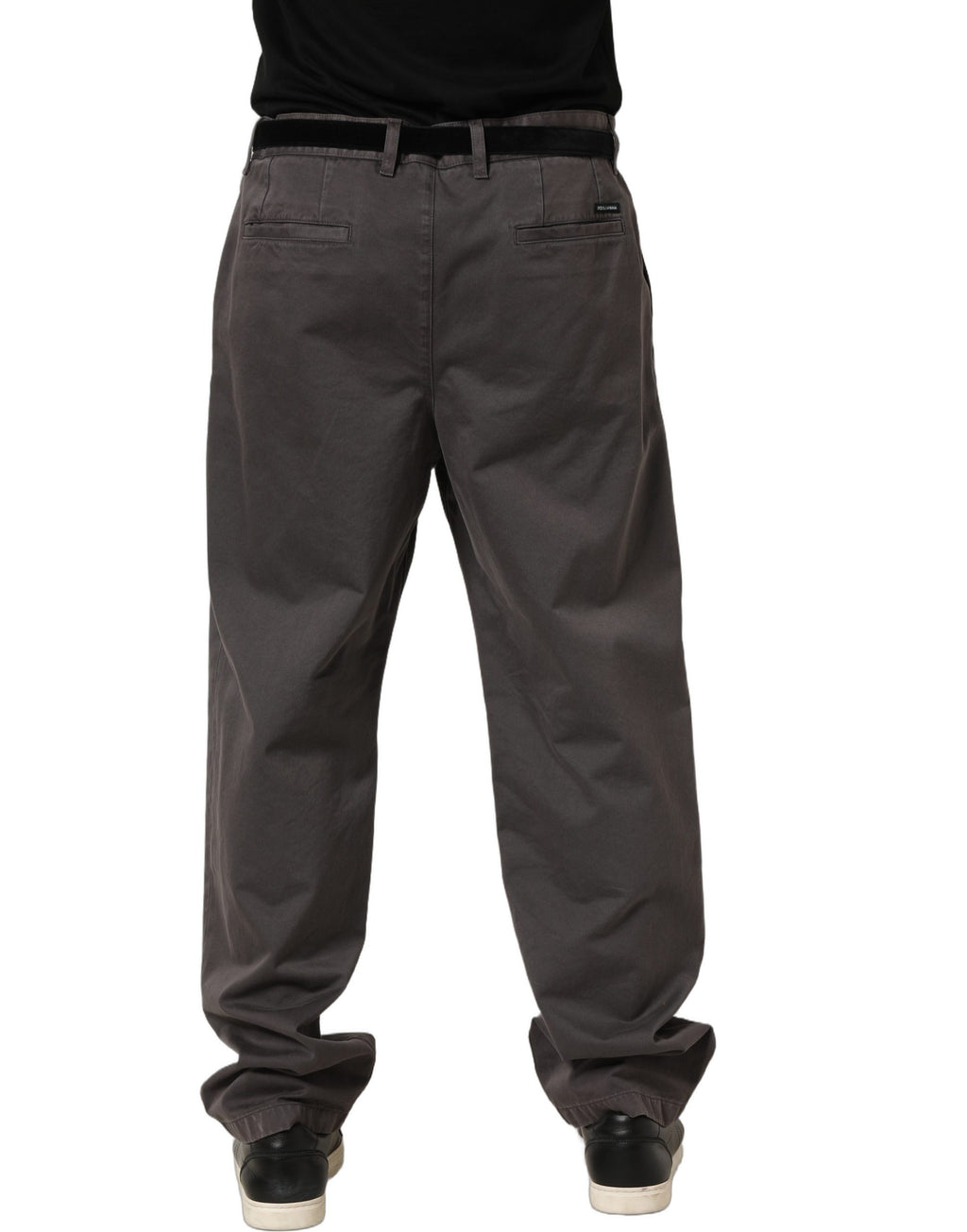 Dark Gray MidWaist Straight Men Trouser Pants