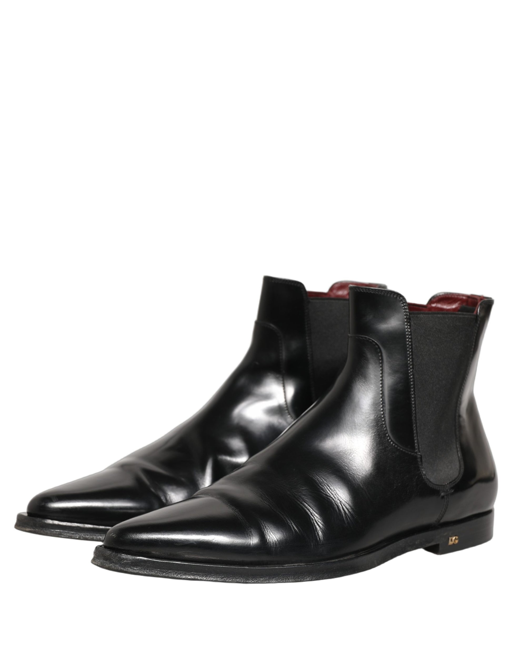 Black Chelsea Slip On Men Ankle Boots Shoes