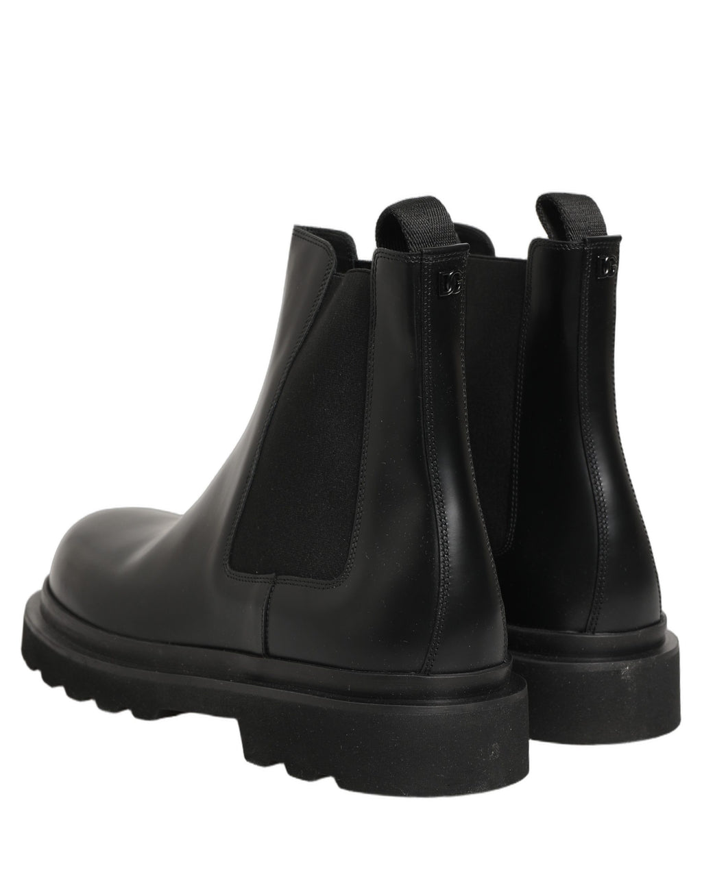 Black Chelsea Boots Leather Slip On Men Shoes