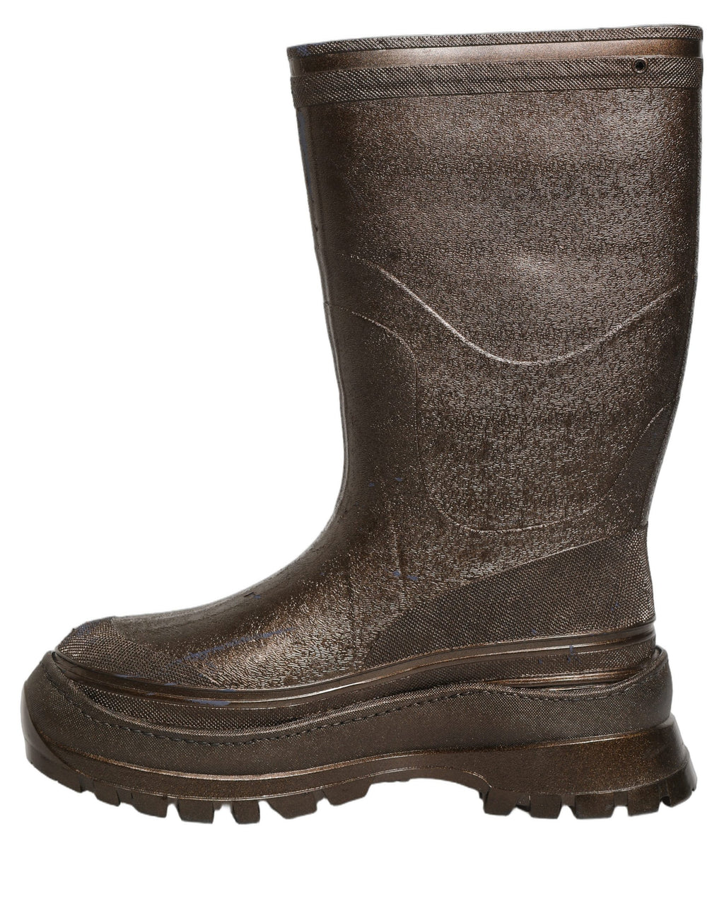 Bronze PVC Pull On Rain Boots Men Shoes
