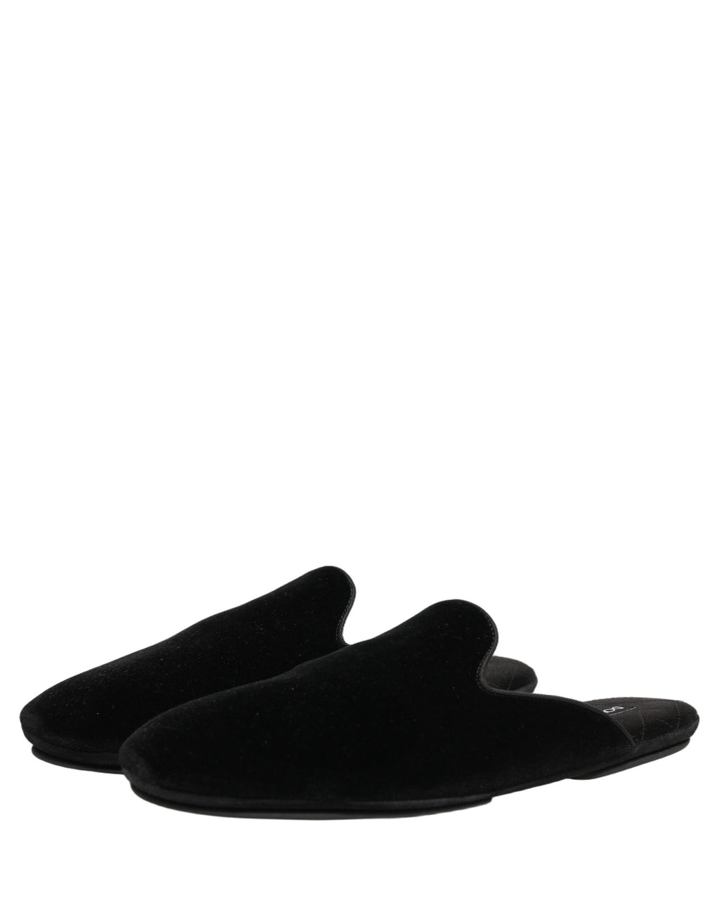 Black Suede Slides Flat Slipper Men Shoes