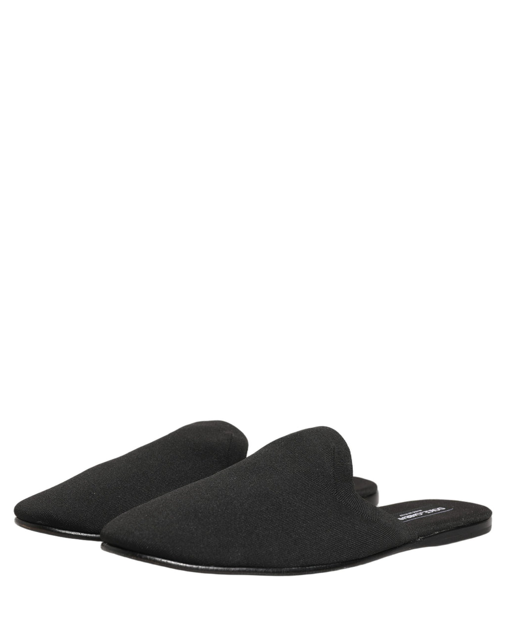 Black Suede Slides Flat Slipper Men Shoes