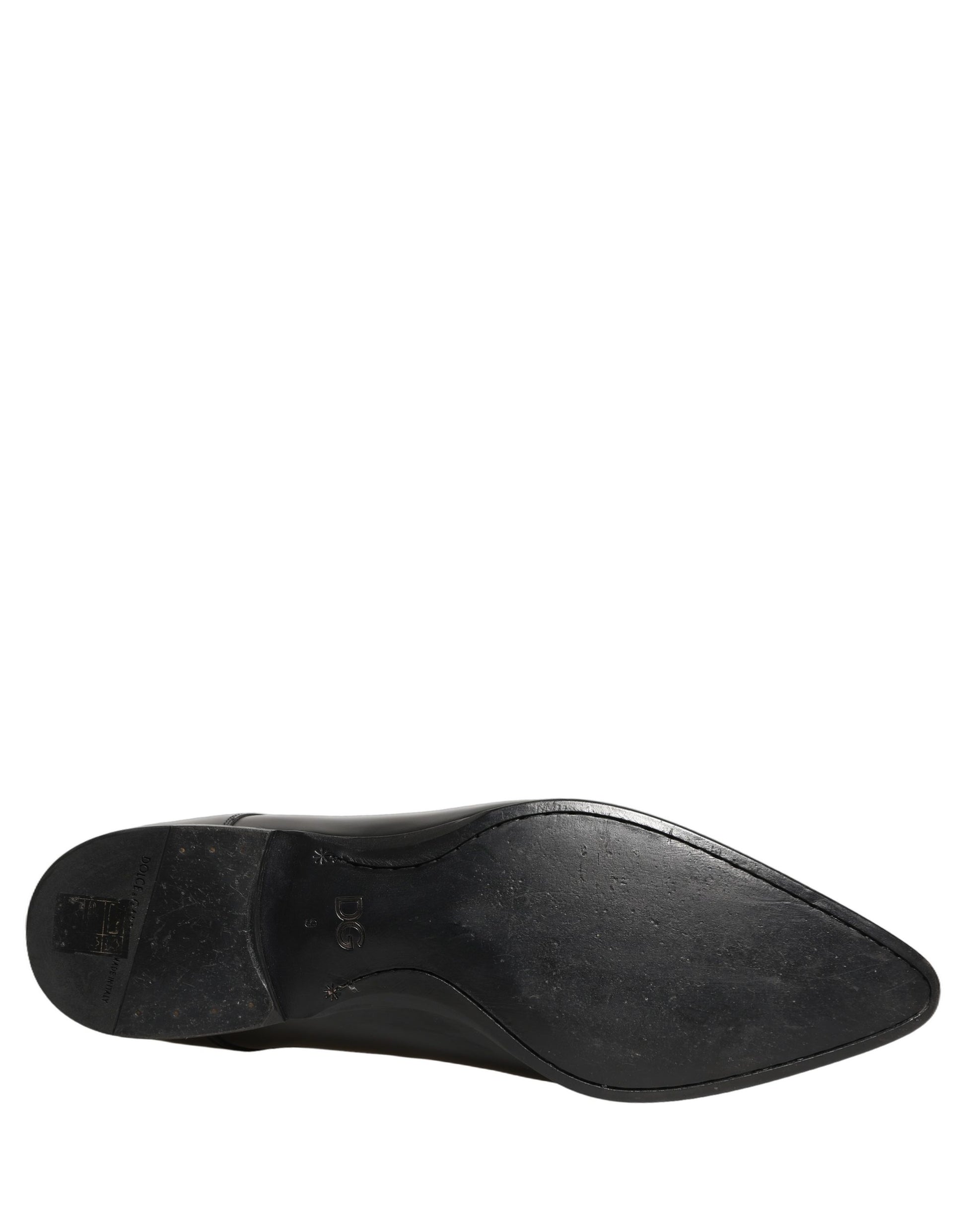 Black Leather Derby Dress Men Formal Shoes