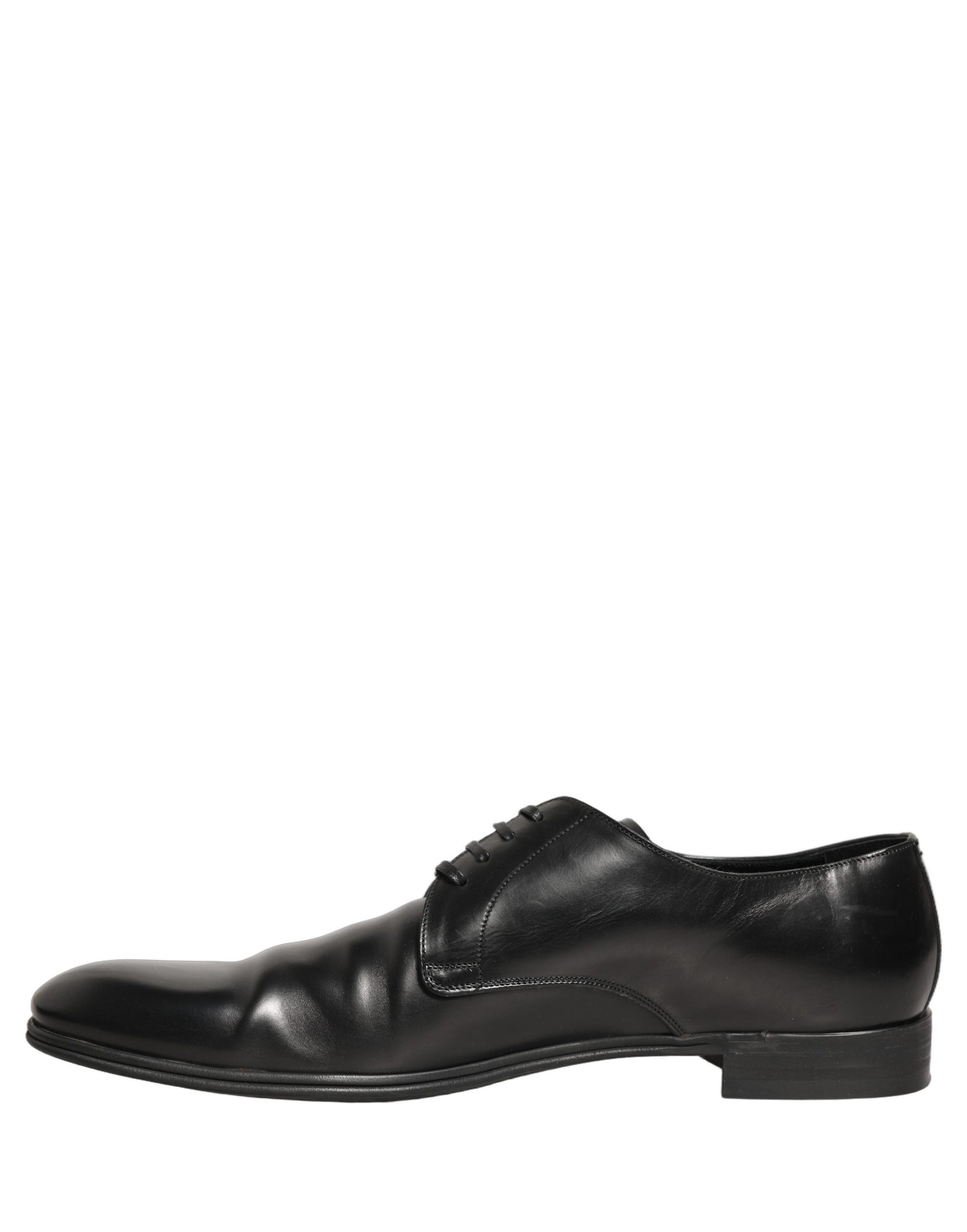 Black Leather Men Derby Dress Formal Shoes