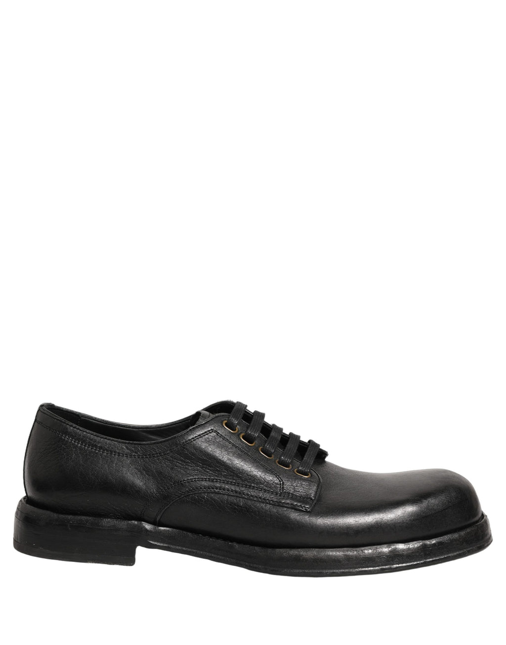 Black Leather Lace Up Derby Dress Men Shoes