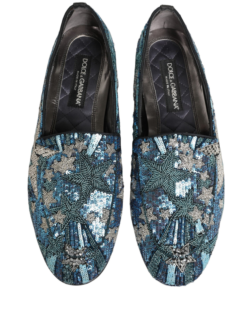 Multicolor Embroidered Sequin Loafers Shoes