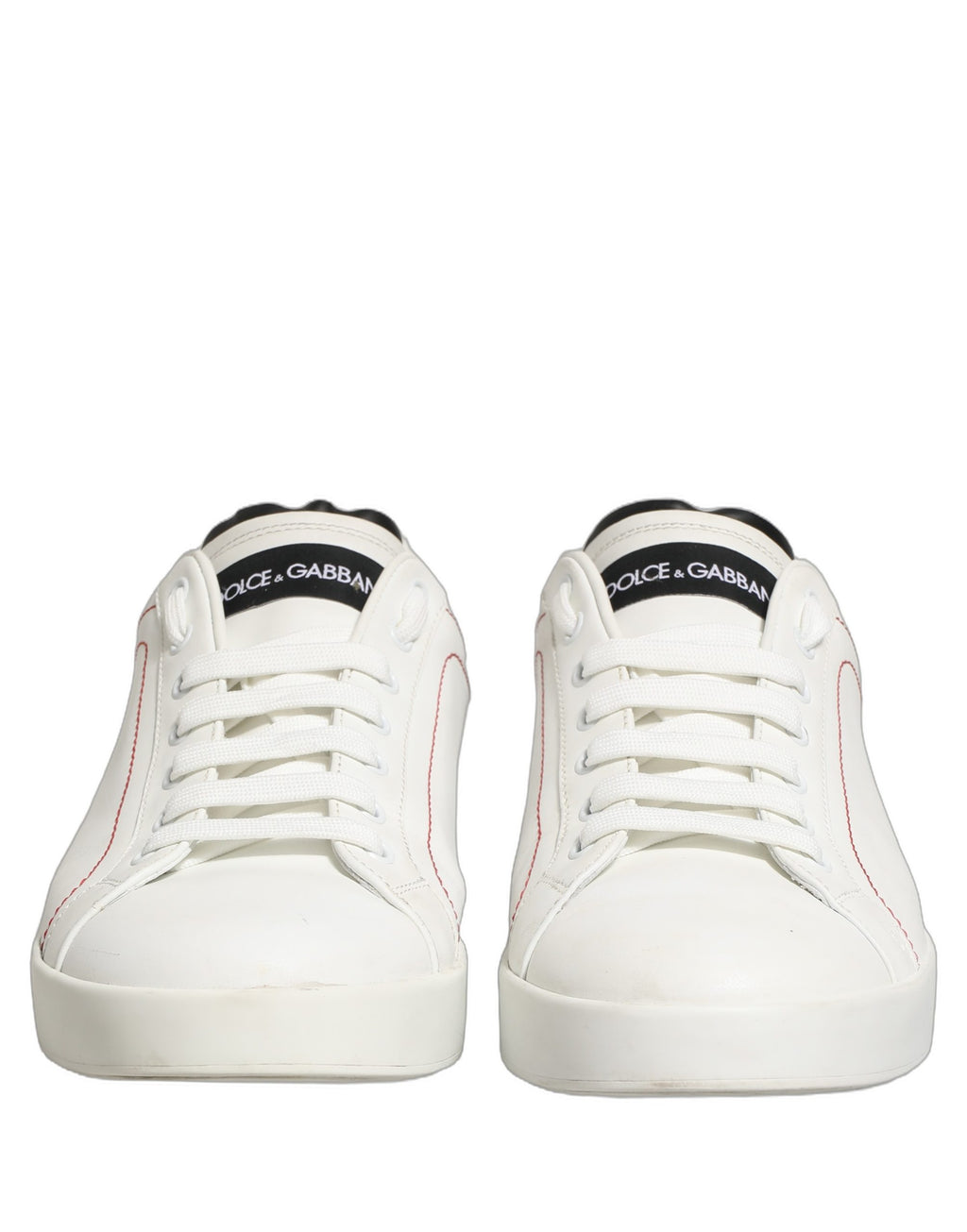White Black Leather Lace Up Sneakers Shoes