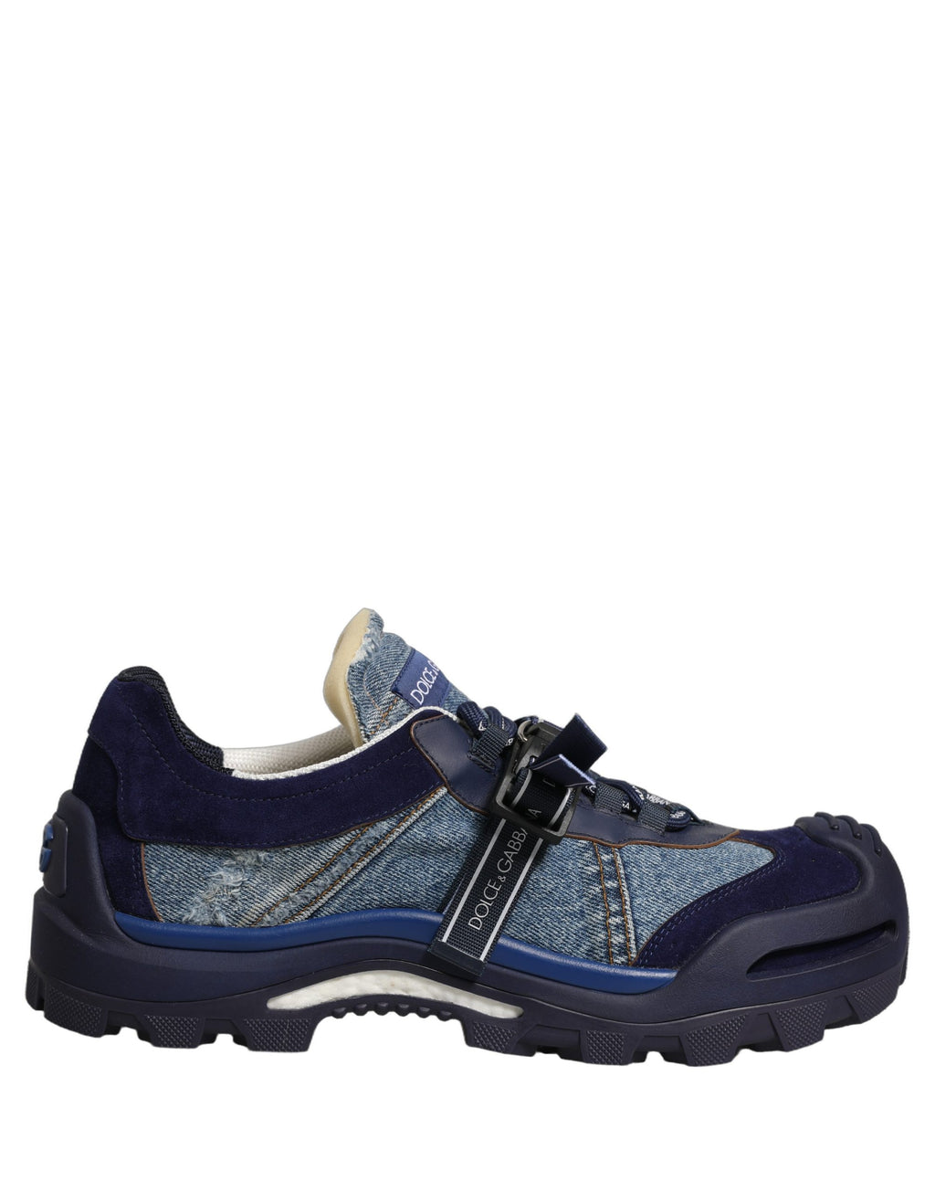 Blue Airmaster Panelled Low Top Denim Sneakers Shoes