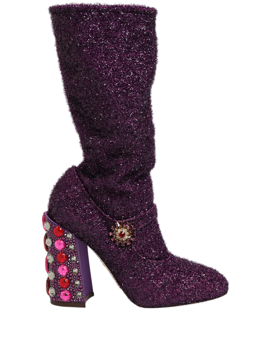 Purple Crystal Lurex Fantasy Boots Shoes