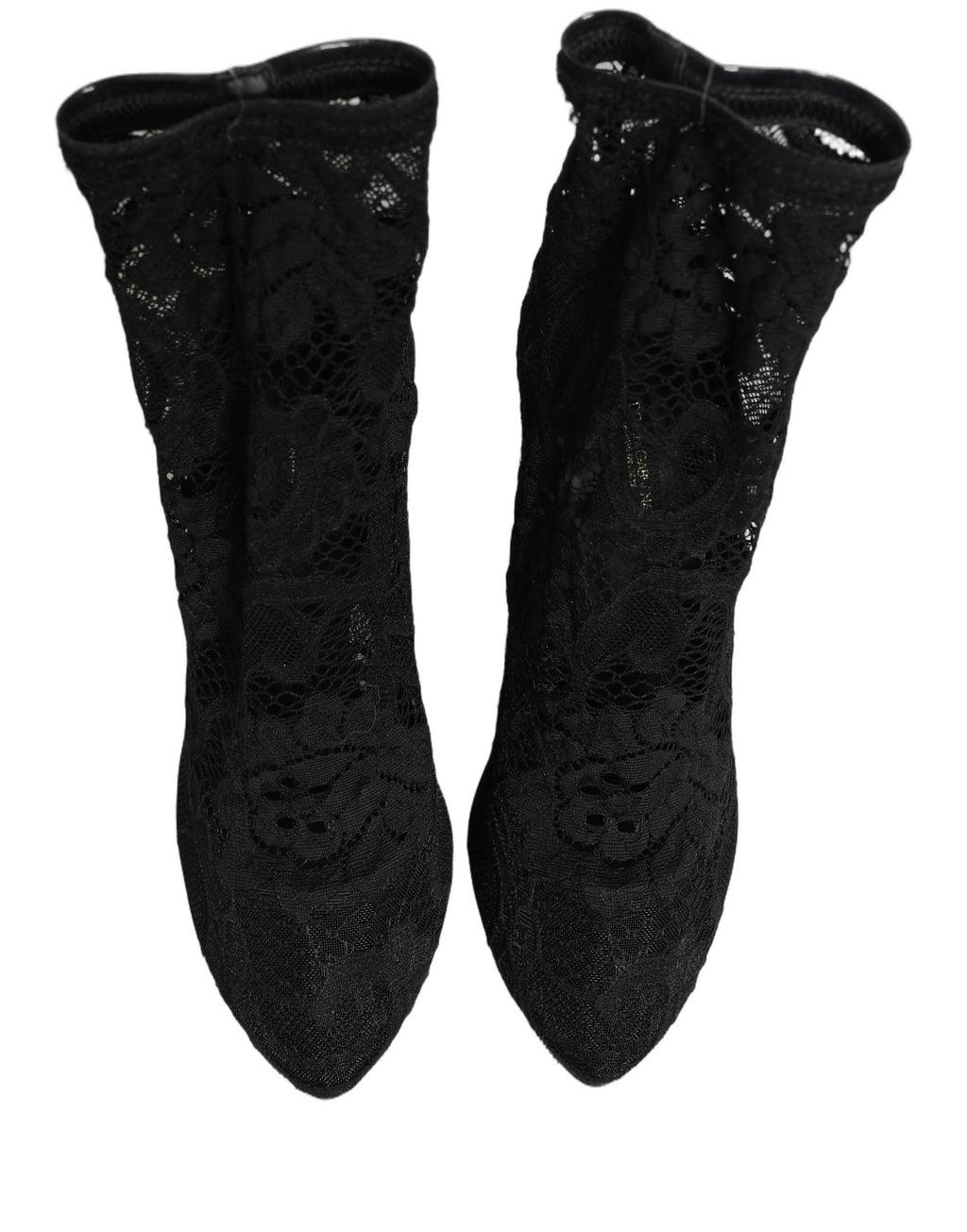 Black Socks Taormina Lace Pumps Boots Shoes