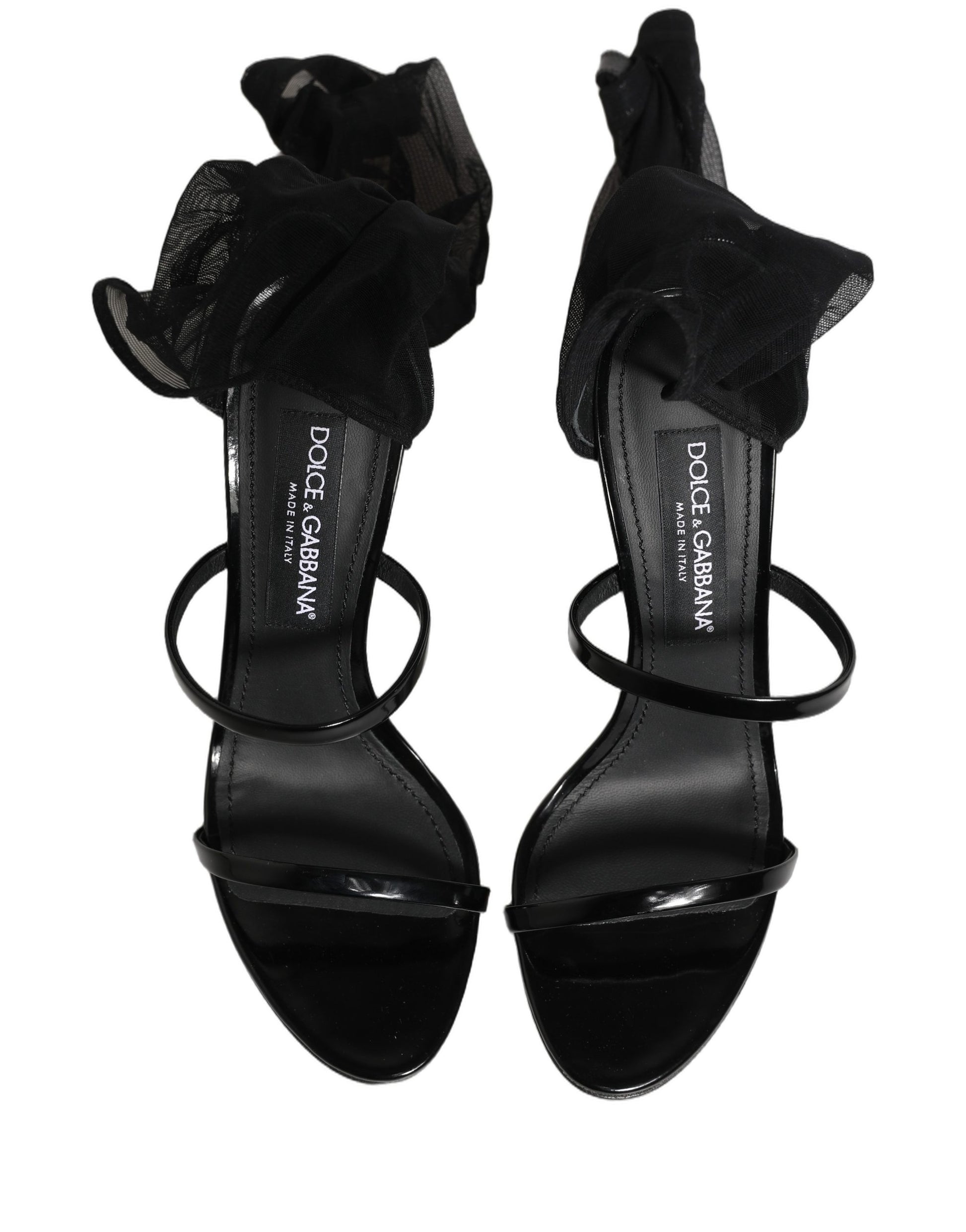 Black Stiletto Sandals Socks High Boots Shoes