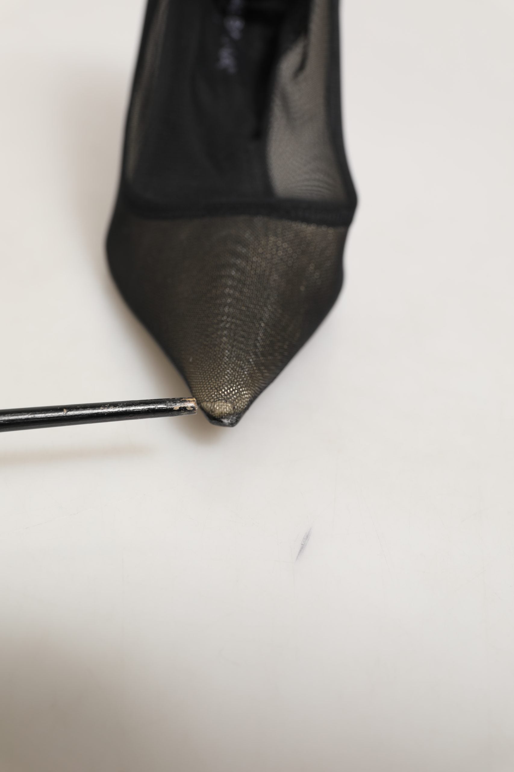 Black Mesh Stiletto High Heels Pumps Shoes