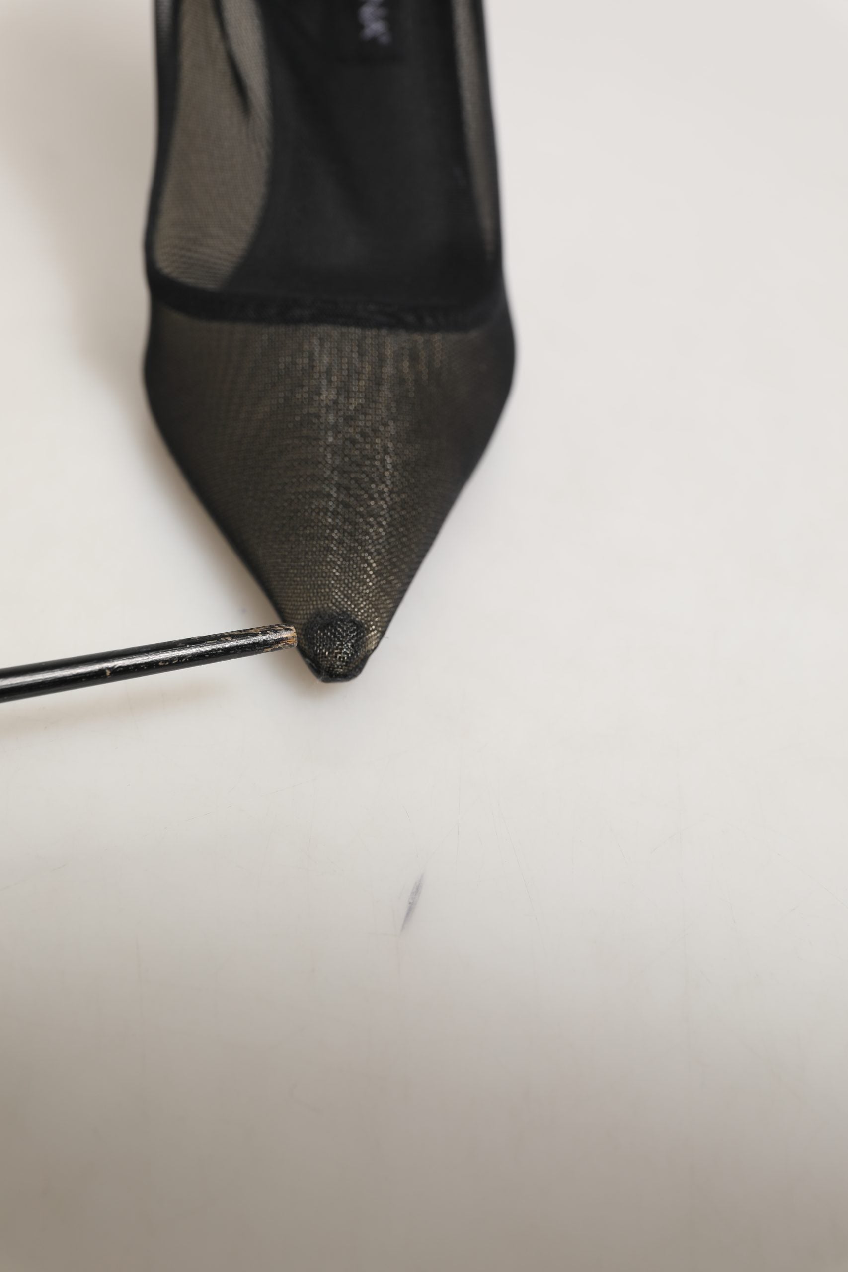 Black Mesh Stiletto High Heels Pumps Shoes