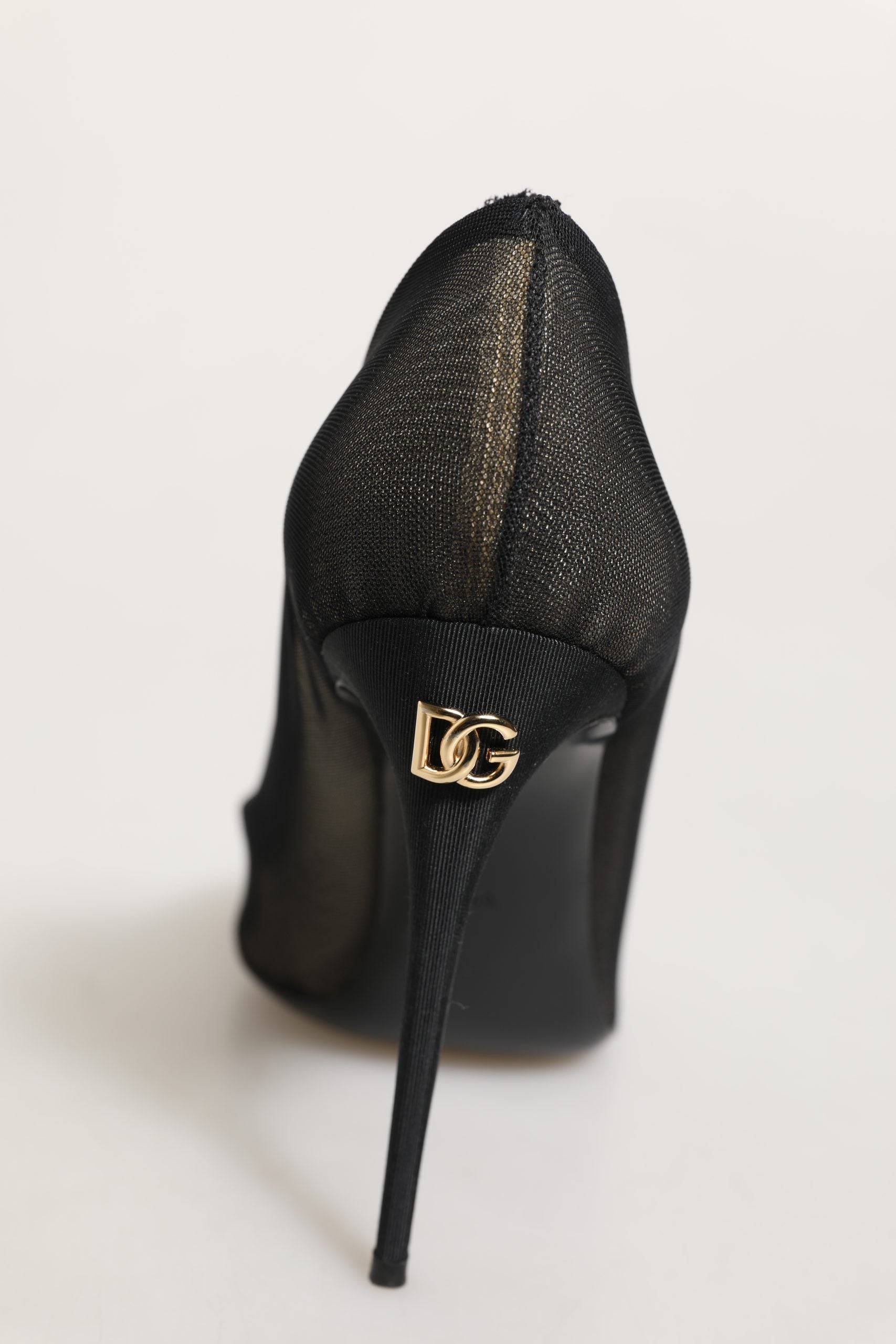Black Mesh Stiletto High Heels Pumps Shoes