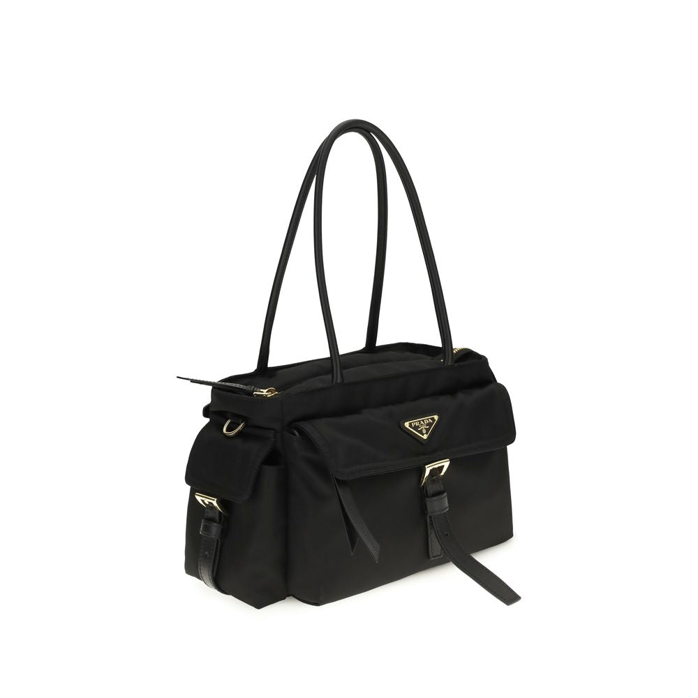 Black Polyamide Shoulder Bag