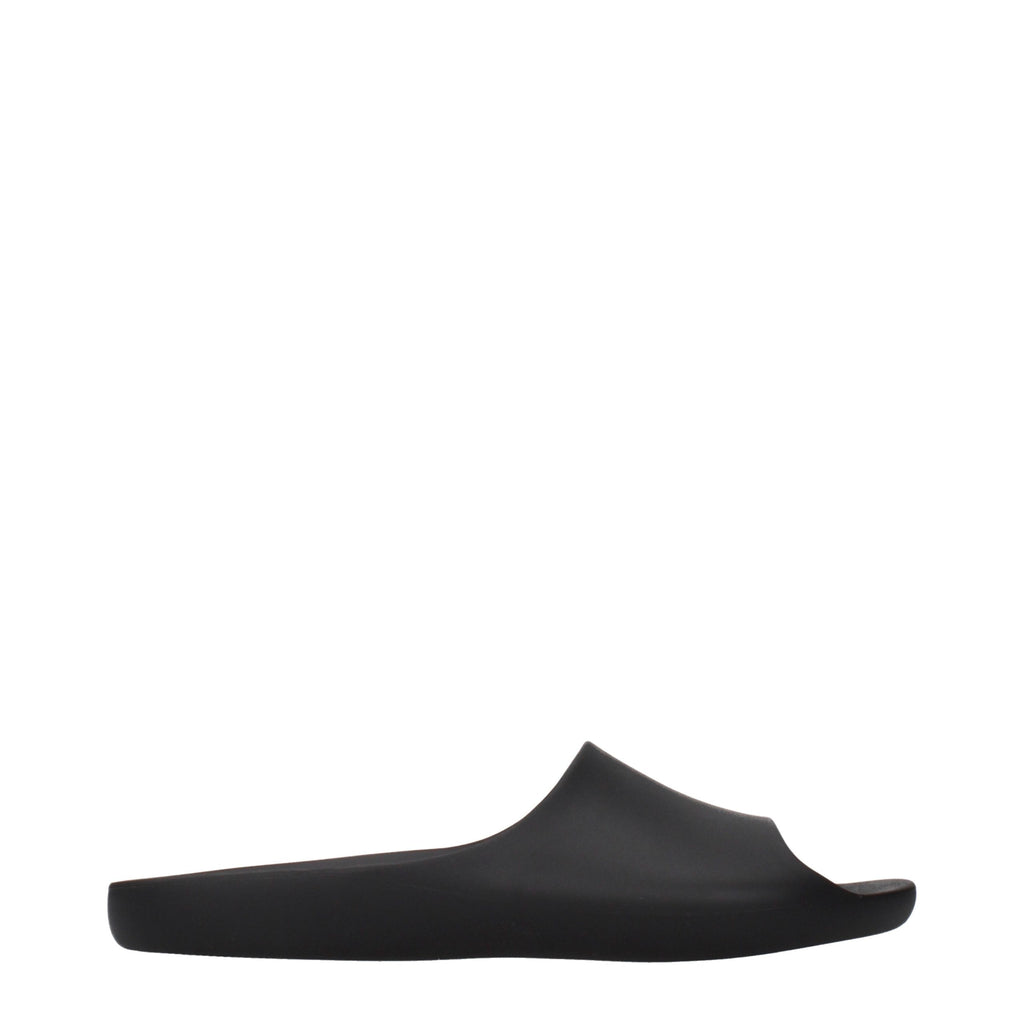 Black Cotton Slippers