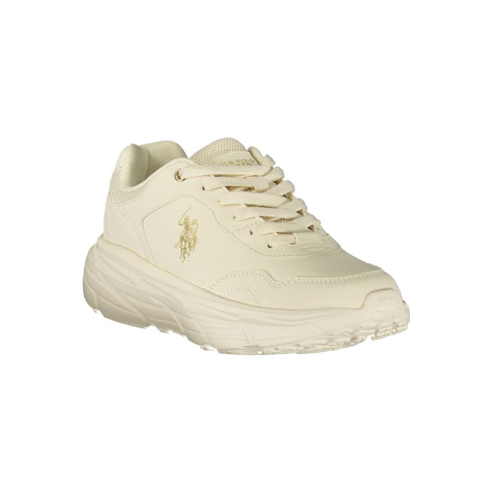 White Polyurethane Women's Sneaker
