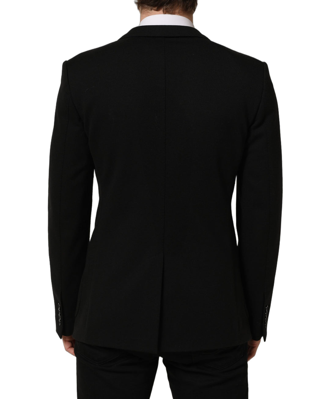 Black Logo Crest SingleBreasted Coat Blazer