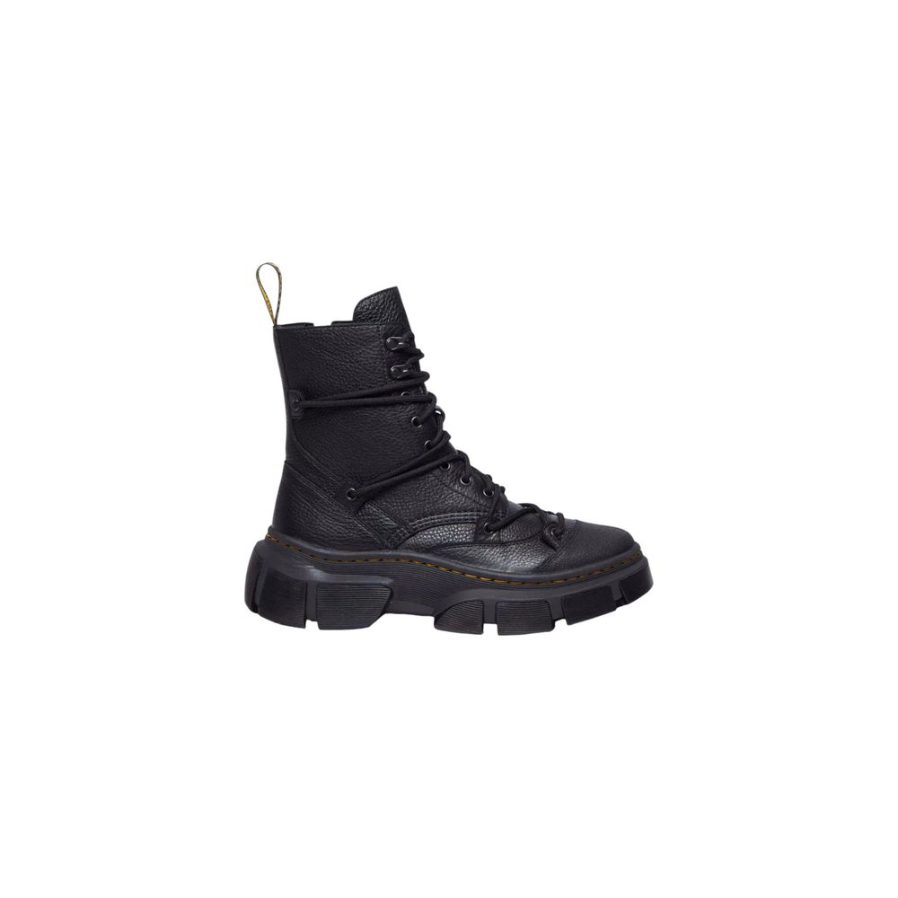 Black Leather Lace-Up Boots