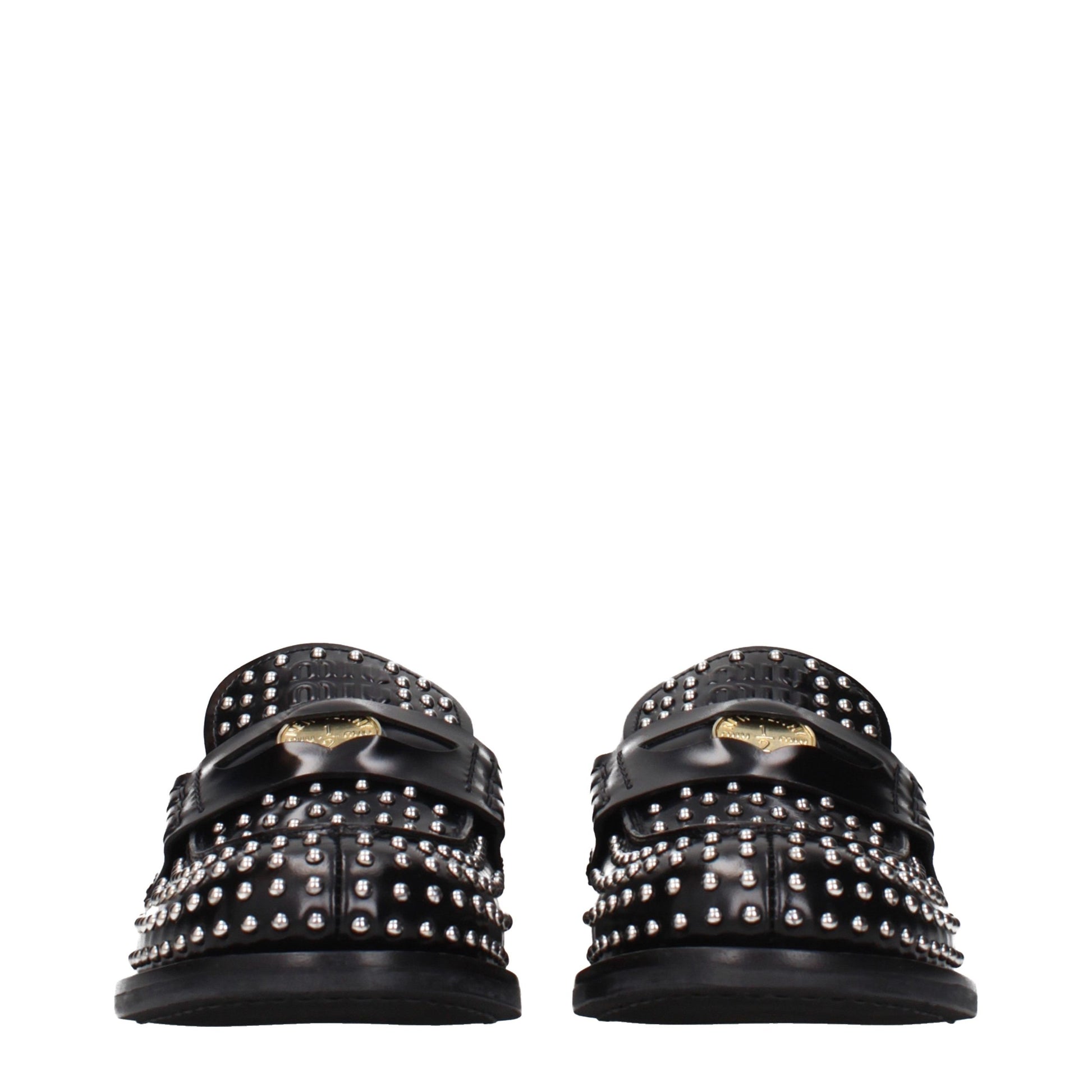 Black Leather Slip-On Loafers