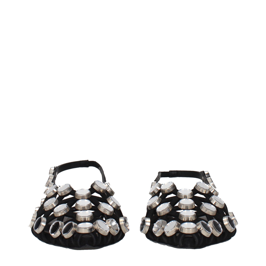 Black Leather Ballet Flats