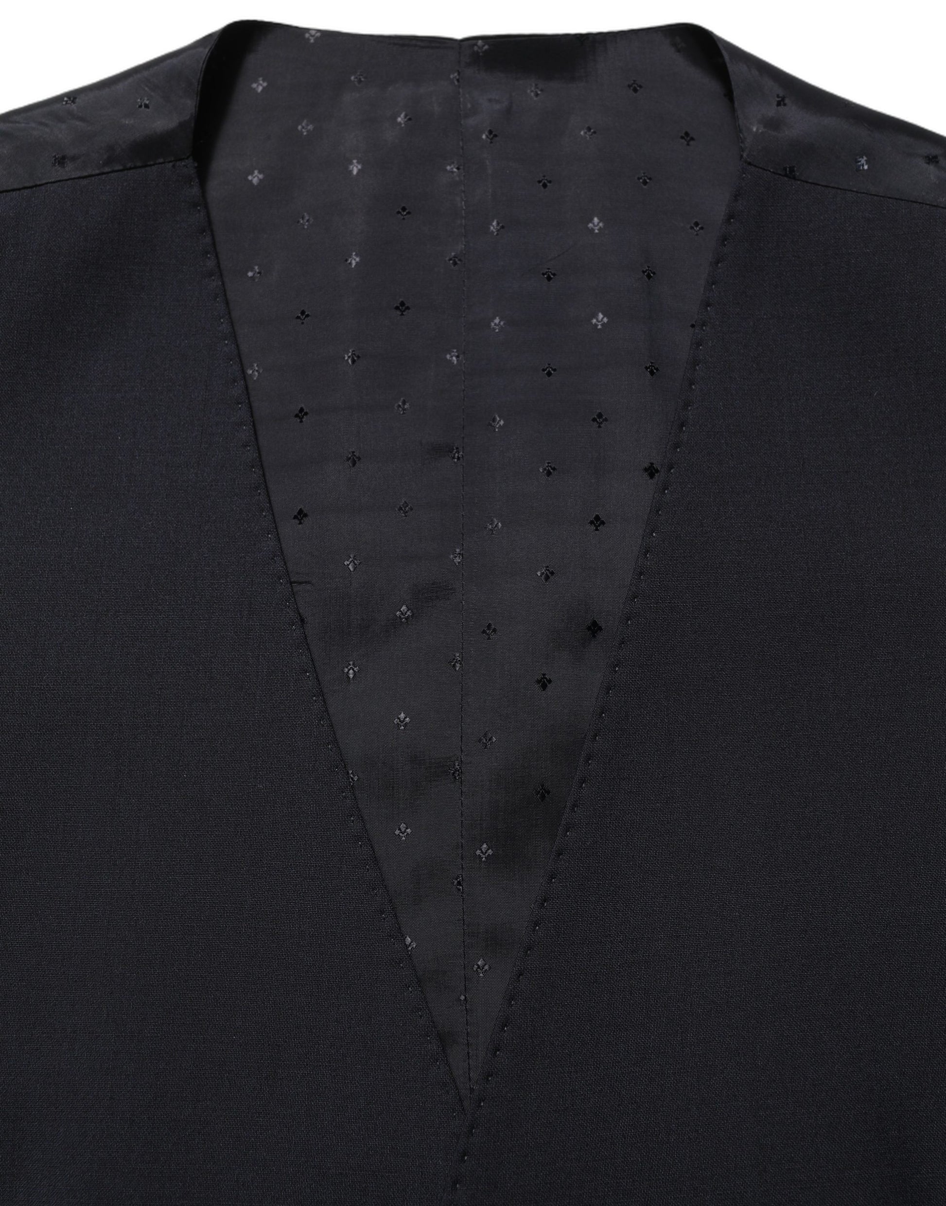 Black Wool Slim Fit Formal 3 Piece Men Suit