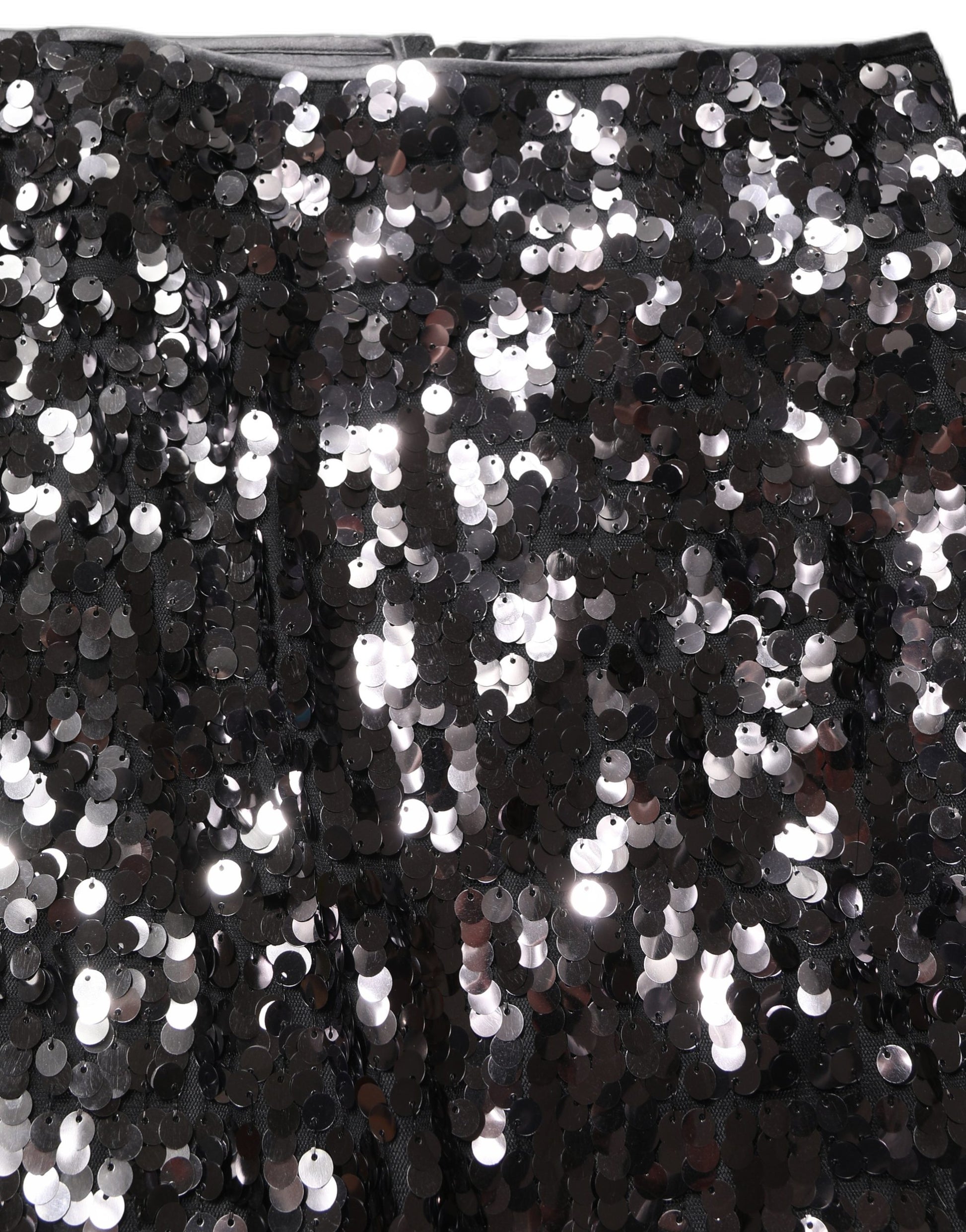Brown Sequinned Embellished PencilCut Skirt