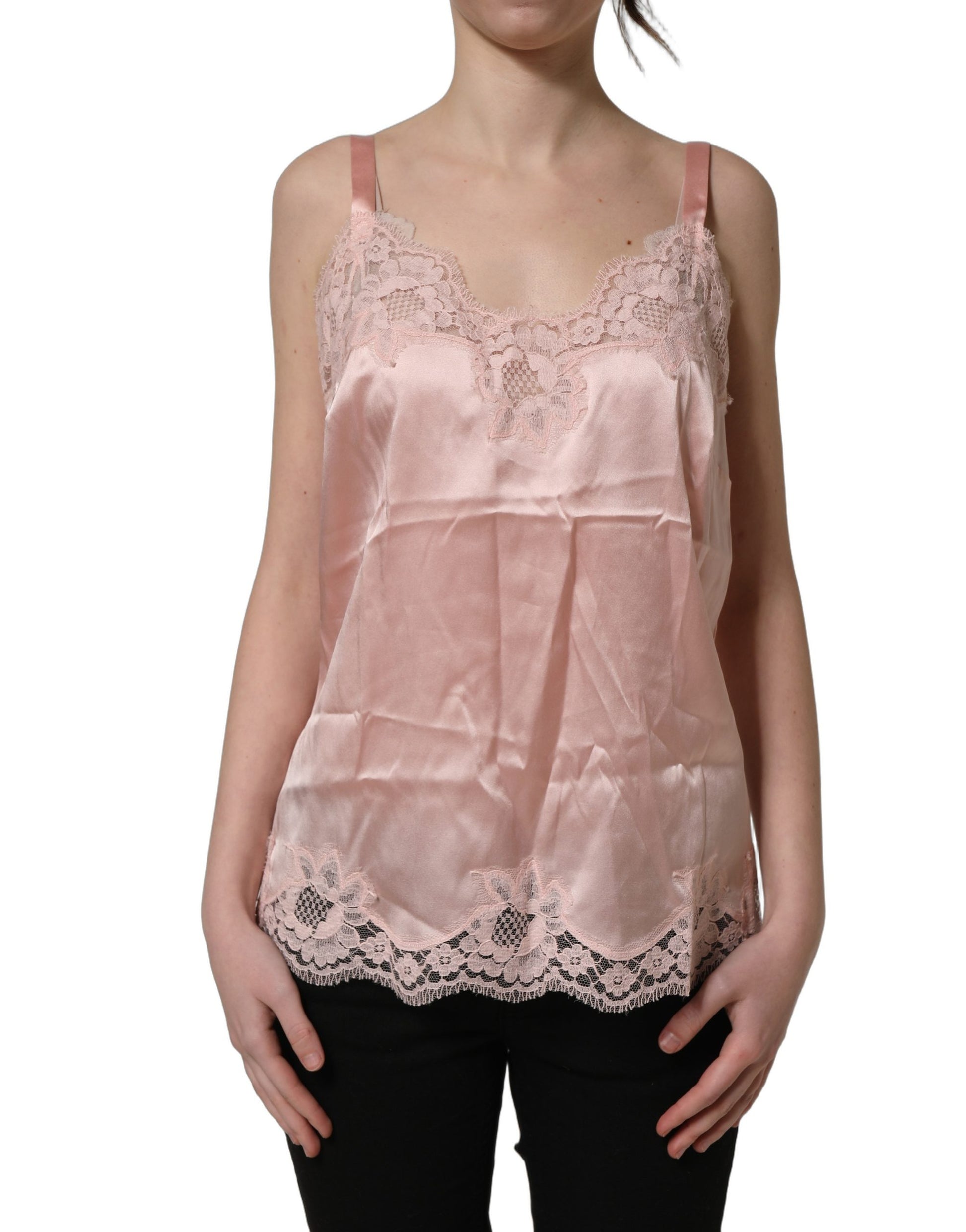 Light Pink Floral Lace Lingerie Underwear Top