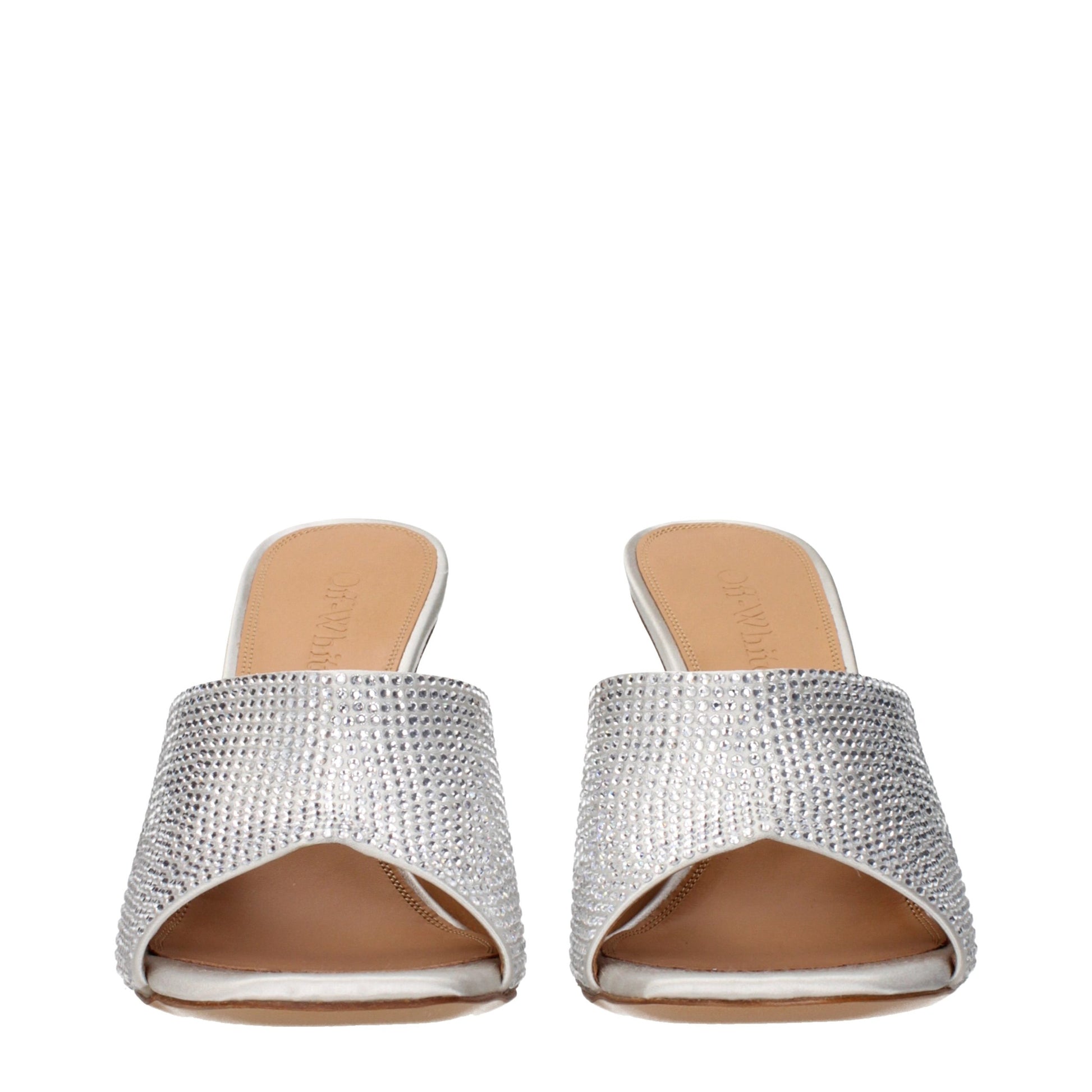 Gray Satin Stiletto Heel Sandals