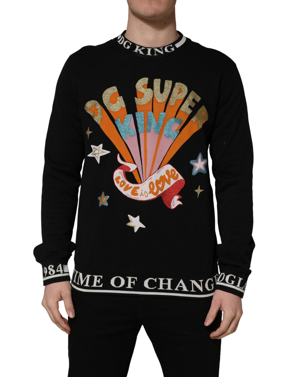 Black Super King Crew Neck Sweatshirt Sweater