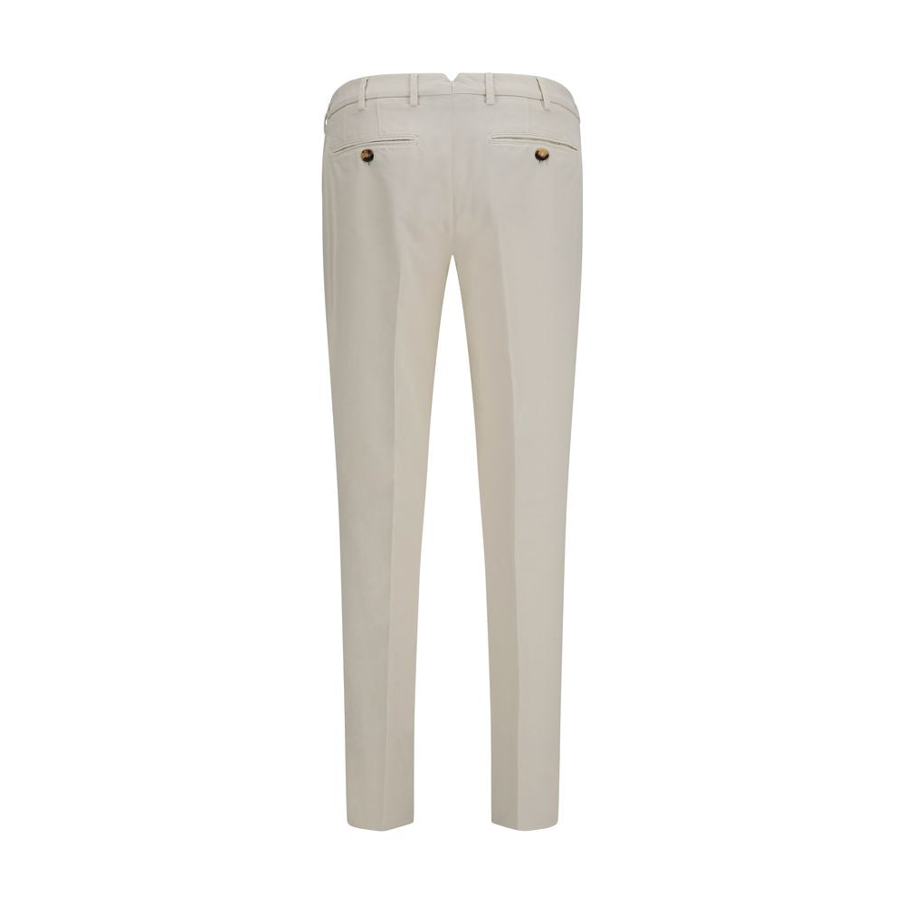 White Cotton Casual Pants