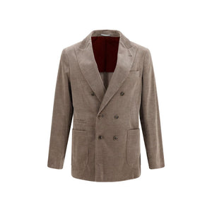 Gray Cotton Full-Length Jacket