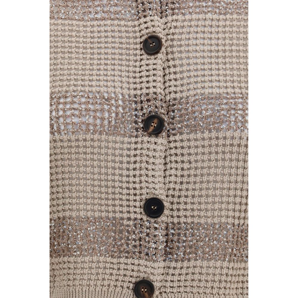 Beige Cotton Cardigan
