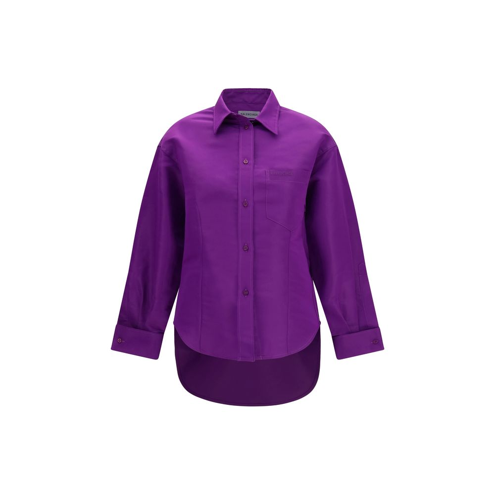 Purple Cotton Dress Shirt