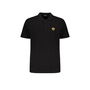 Black Cotton Polo Shirt