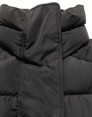 Black Polyester Sleeveless Padded Men Puffer Jacket