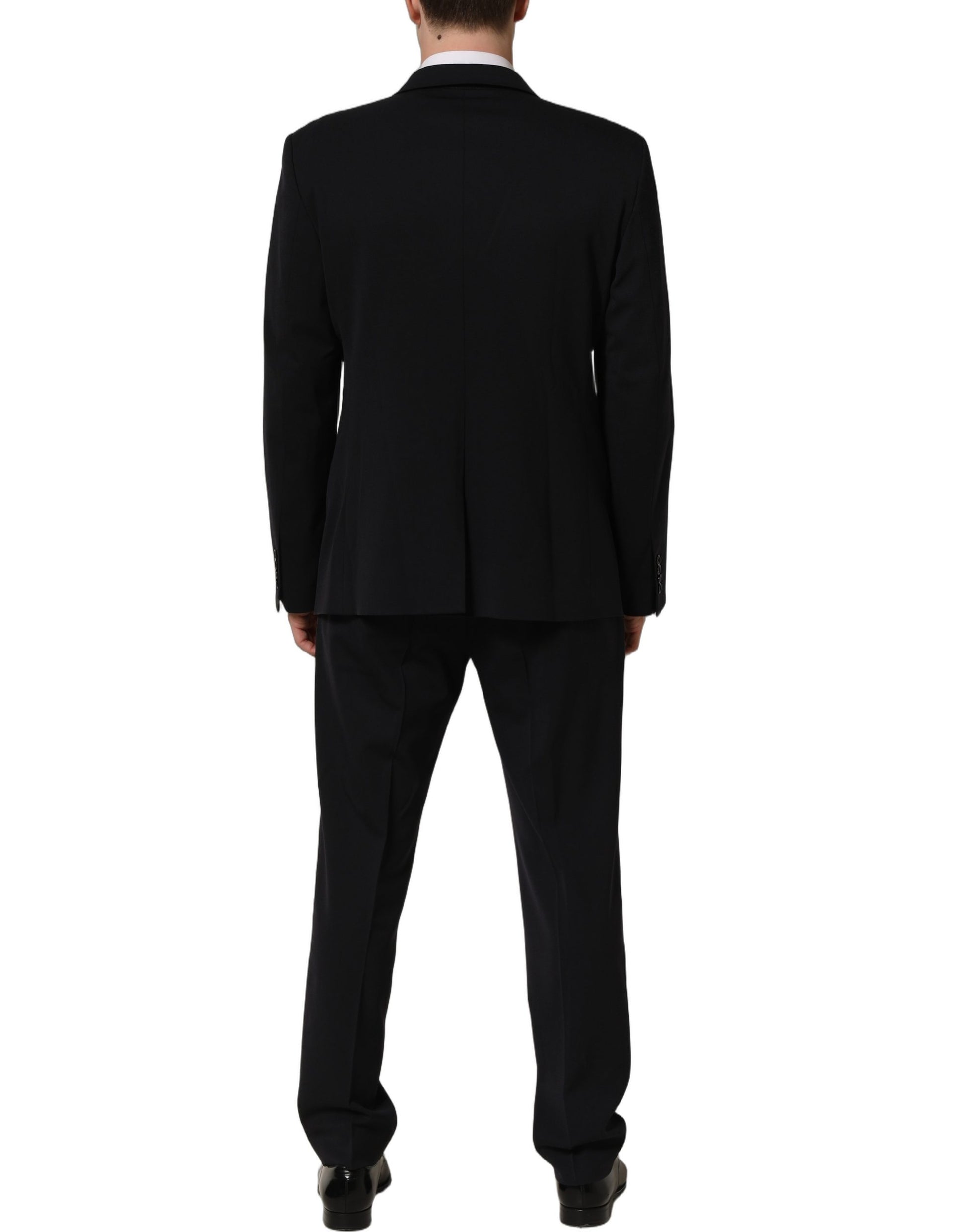 Black Wool Slim Fit Formal Men 2 Piece Suit