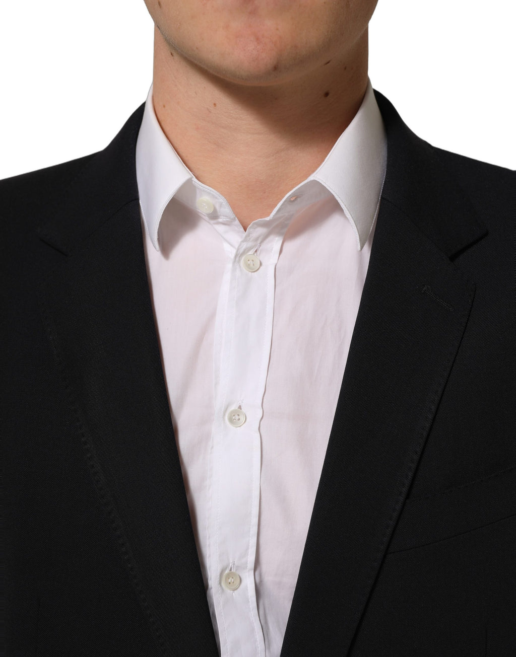 Black Wool Slim Fit Formal Men 2 Piece Suit