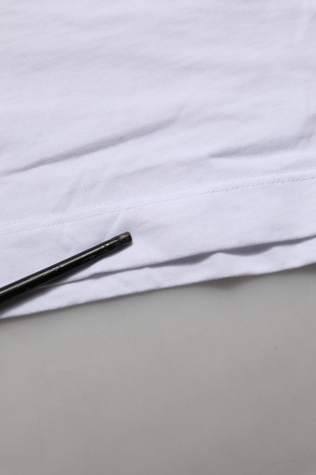 White Floral Logo Cotton Round Neck T-shirt
