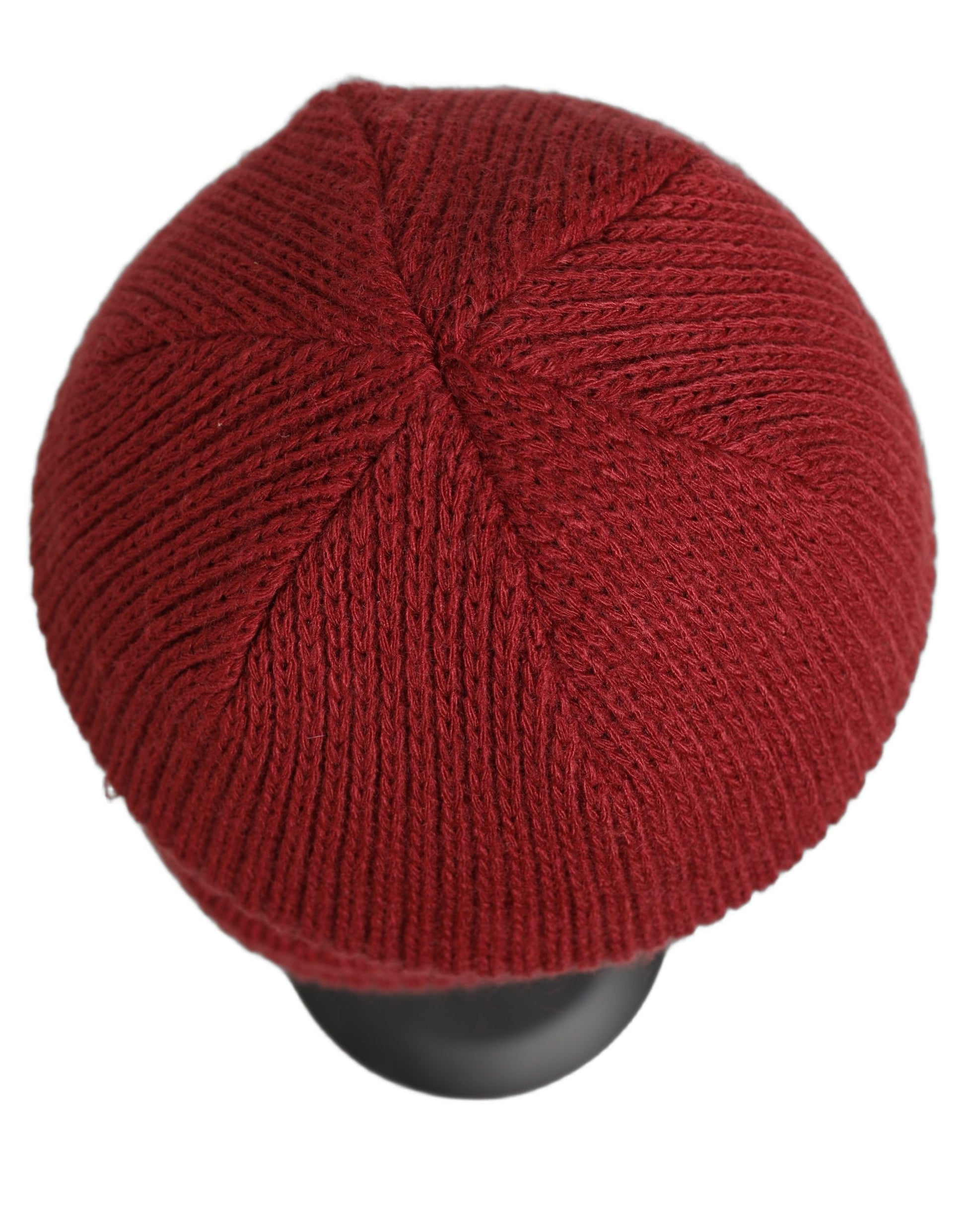 Women Bordeaux Wool Knitted Winter Beanie Capello Hat