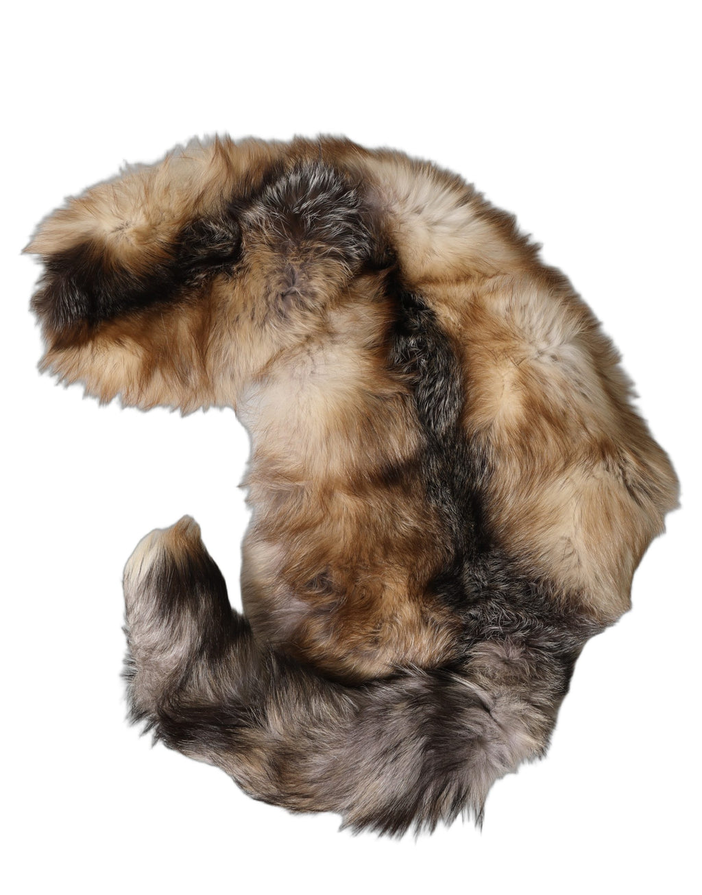 Brown Frost Fox Fur Neck Warmer Winter Scarf