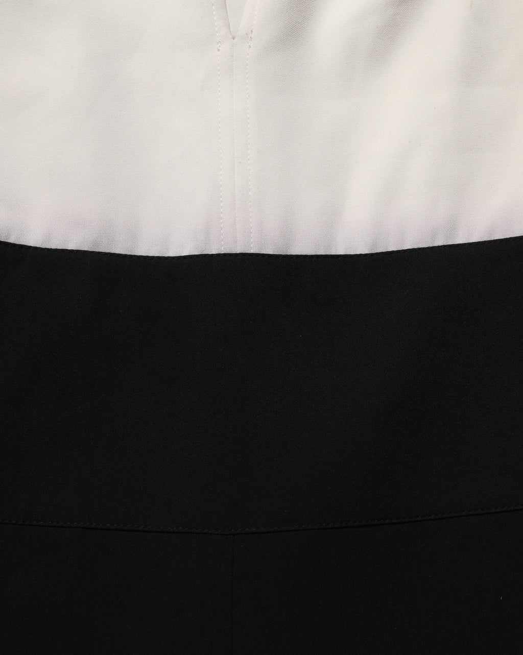 White Black Plunging Neck Sleeveless Bodysuit Dress